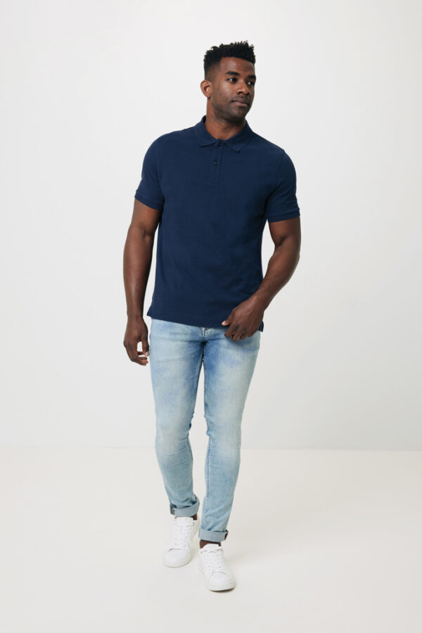 Iqoniq Yosemite recycled cotton pique polo - Navy