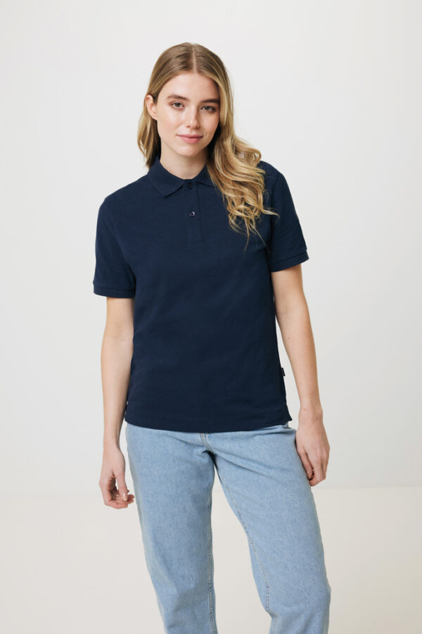 Iqoniq Yosemite recycled cotton pique polo - Navy