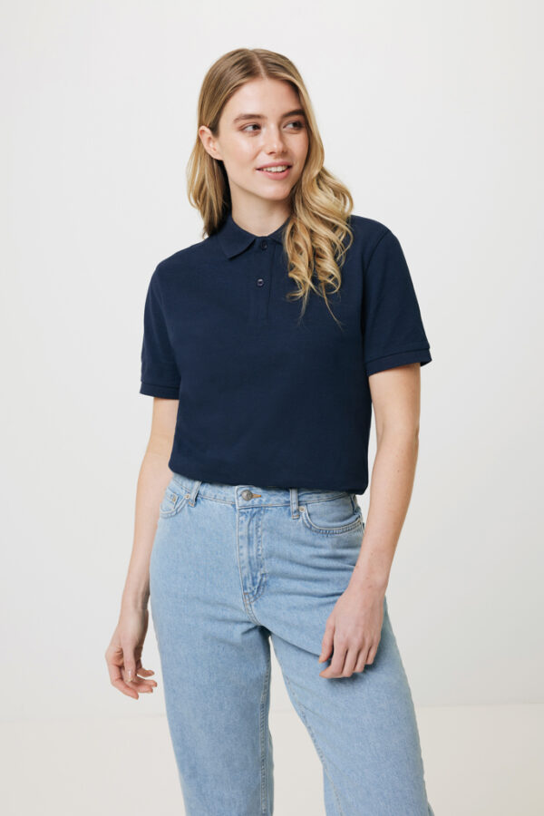 Iqoniq Yosemite recycled cotton pique polo - Navy