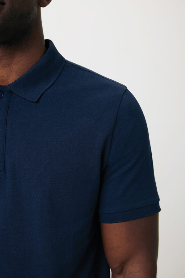 Iqoniq Yosemite recycled cotton pique polo - Navy