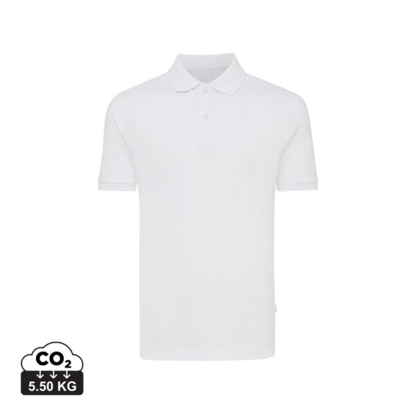 Iqoniq Yosemite recycled cotton pique polo - Recycled White