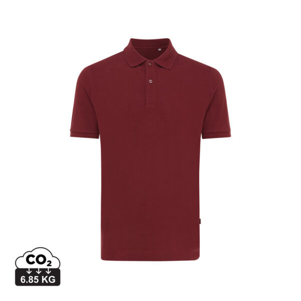 Iqoniq Yosemite recycled cotton pique polo - Burgundy