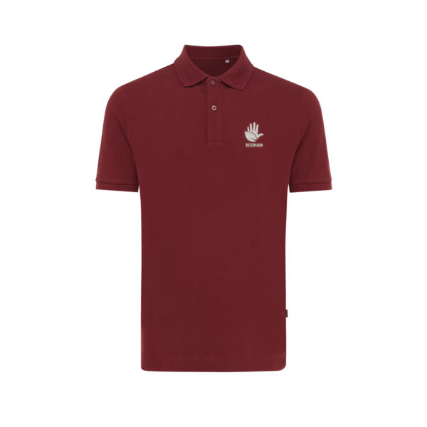 Iqoniq Yosemite recycled cotton pique polo - Burgundy