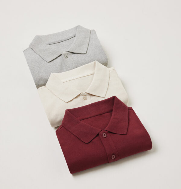 Iqoniq Yosemite recycled cotton pique polo - Burgundy