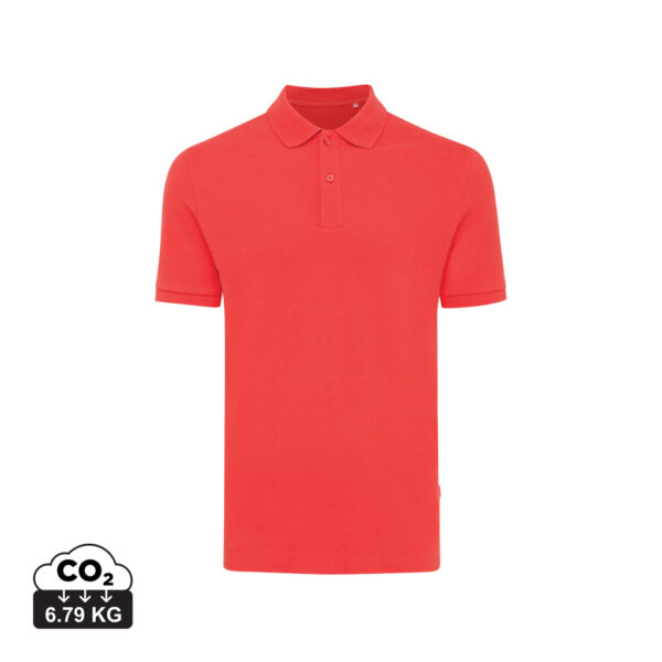 Iqoniq Yosemite recycled cotton pique polo - Luscious Red