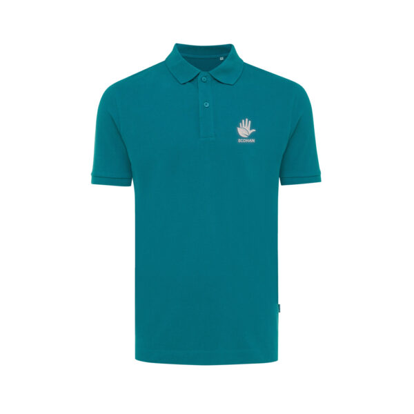 Iqoniq Yosemite recycled cotton pique polo - Verdigris