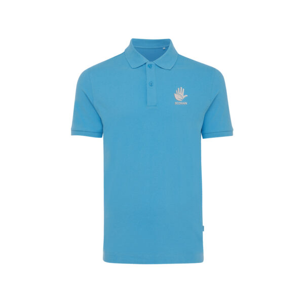 Iqoniq Yosemite recycled cotton pique polo - Tranquil Blue