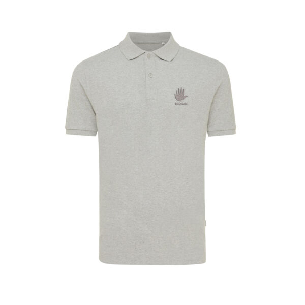 Iqoniq Yosemite recycled cotton pique polo - Heather Grey