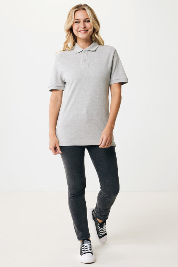 Iqoniq Yosemite recycled cotton pique polo - Heather Grey