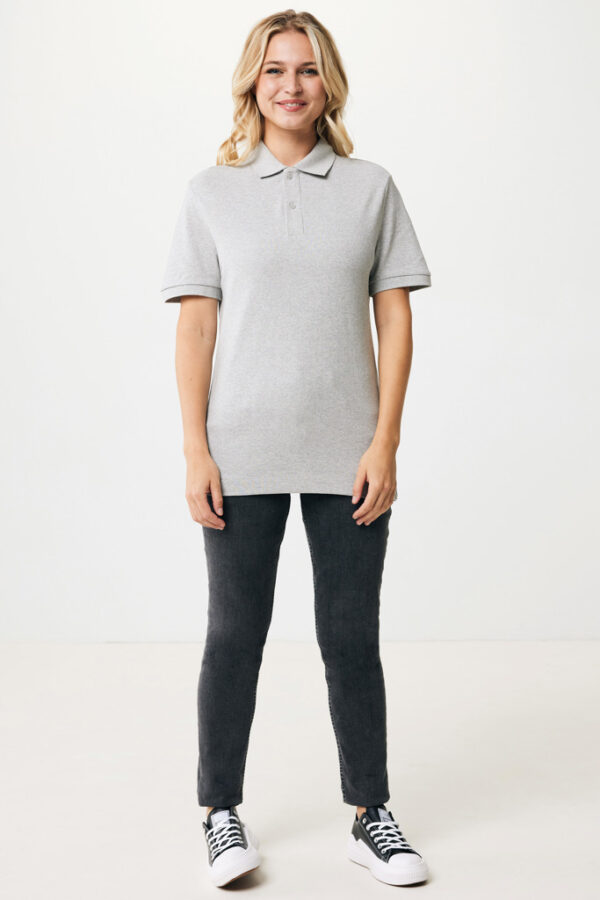 Iqoniq Yosemite recycled cotton pique polo - Heather Grey