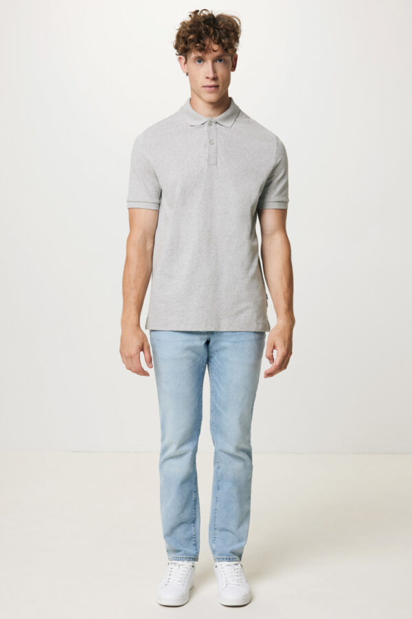 Iqoniq Yosemite recycled cotton pique polo - Heather Grey