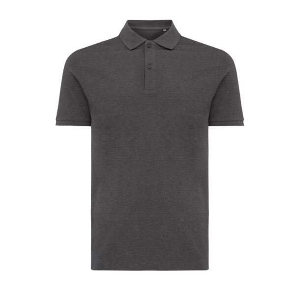 Iqoniq Yosemite recycled cotton pique polo - Heather Anthracite