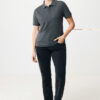 Iqoniq Yosemite recycled cotton pique polo - Heather Anthracite