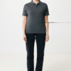 Iqoniq Yosemite recycled cotton pique polo - Heather Anthracite