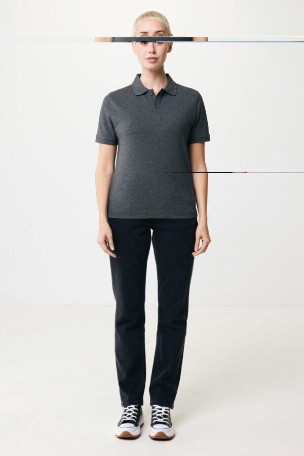 Iqoniq Yosemite recycled cotton pique polo - Heather Anthracite