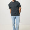 Iqoniq Yosemite recycled cotton pique polo - Heather Anthracite