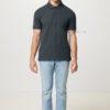 Iqoniq Yosemite recycled cotton pique polo - Heather Anthracite