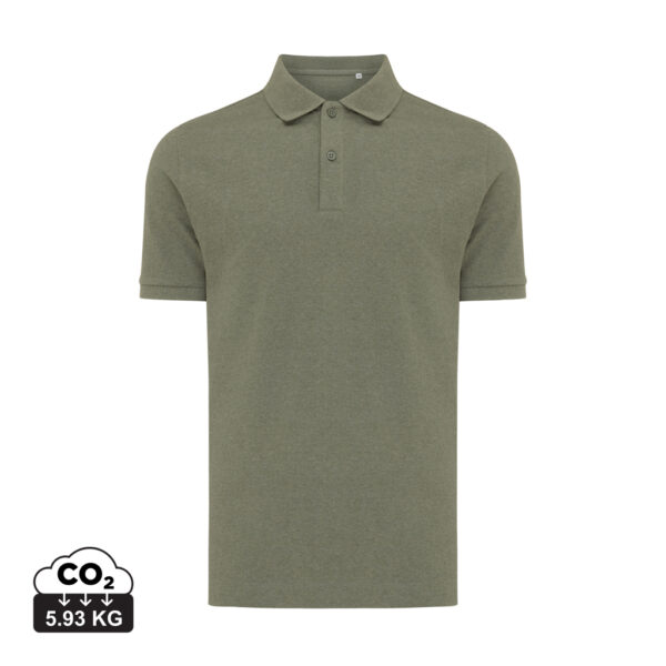 Iqoniq Yosemite recycled cotton pique polo - Heather Green