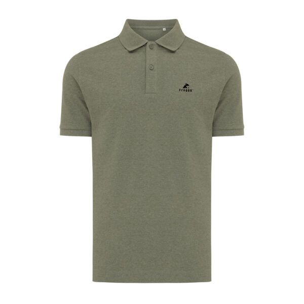 Iqoniq Yosemite recycled cotton pique polo - Heather Green