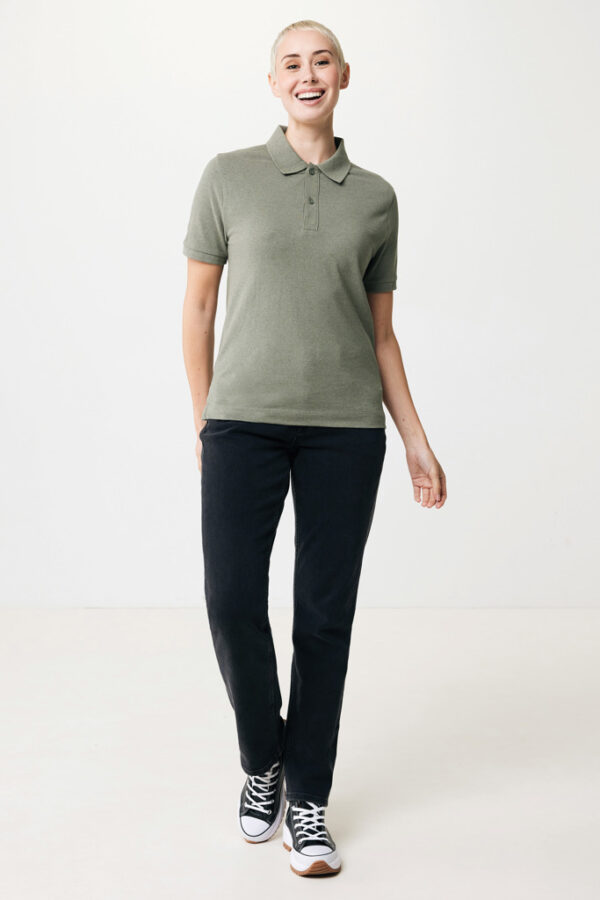 Iqoniq Yosemite recycled cotton pique polo - Heather Green