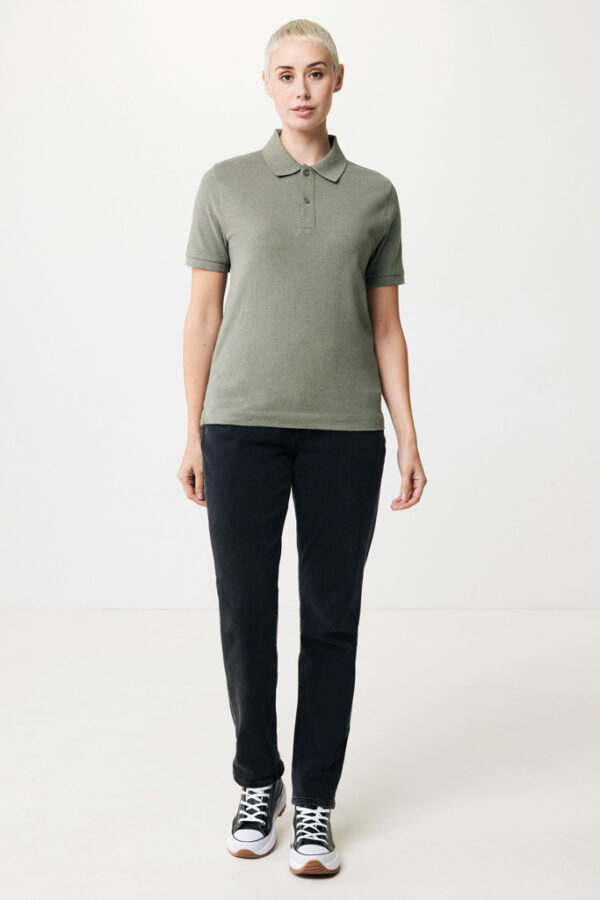 Iqoniq Yosemite recycled cotton pique polo - Heather Green