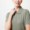 Iqoniq Yosemite recycled cotton pique polo - Heather Green