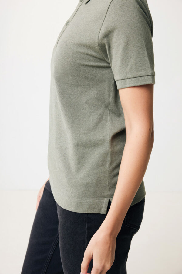 Iqoniq Yosemite recycled cotton pique polo - Heather Green