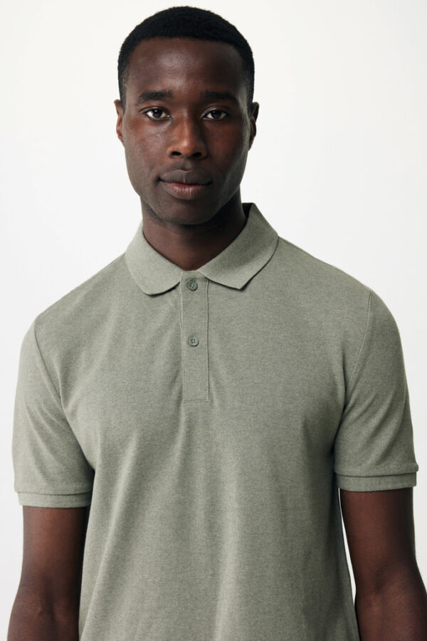 Iqoniq Yosemite recycled cotton pique polo - Heather Green