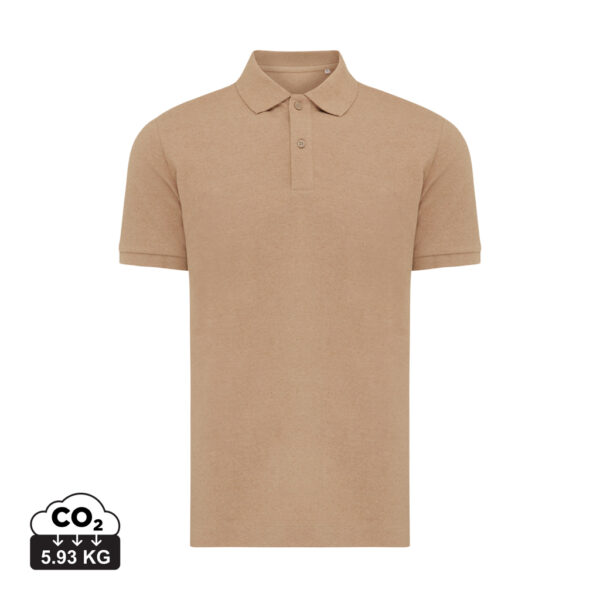 Iqoniq Yosemite recycled cotton pique polo - Heather Brown