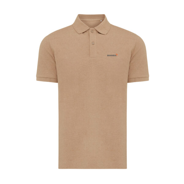 Iqoniq Yosemite recycled cotton pique polo - Heather Brown