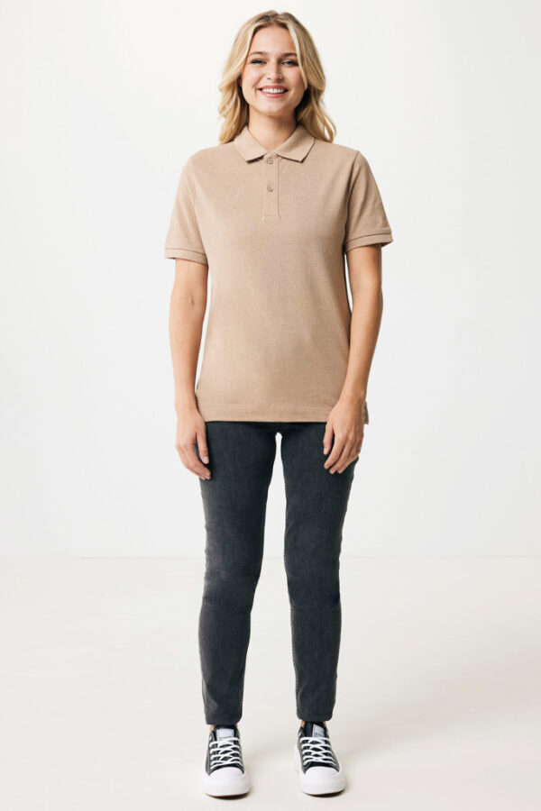 Iqoniq Yosemite recycled cotton pique polo - Heather Brown