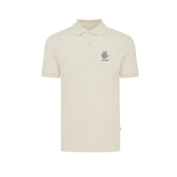 Iqoniq Yosemite recycled cotton pique polo - Natural Raw