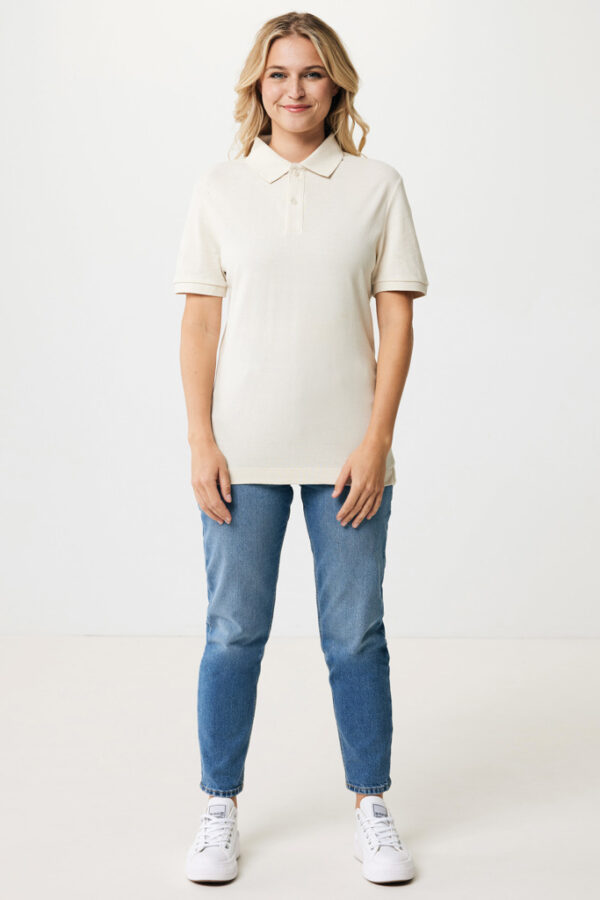 Iqoniq Yosemite recycled cotton pique polo - Natural Raw