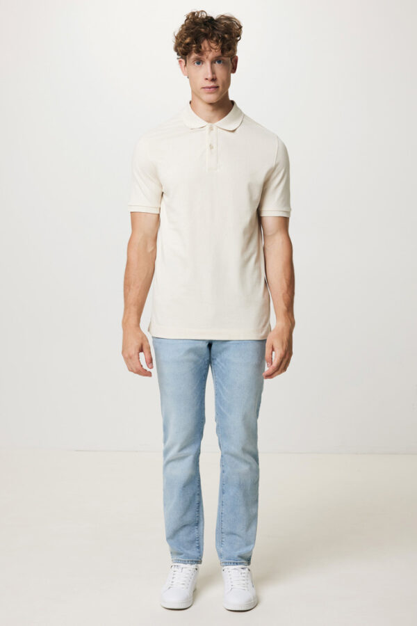 Iqoniq Yosemite recycled cotton pique polo - Natural Raw