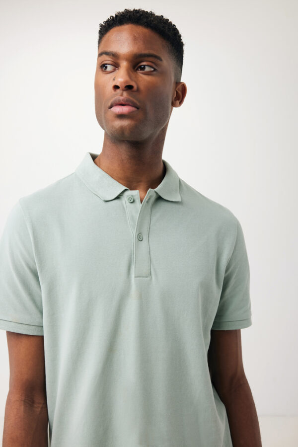 Iqoniq Yosemite recycled cotton pique polo - Iceberg Green