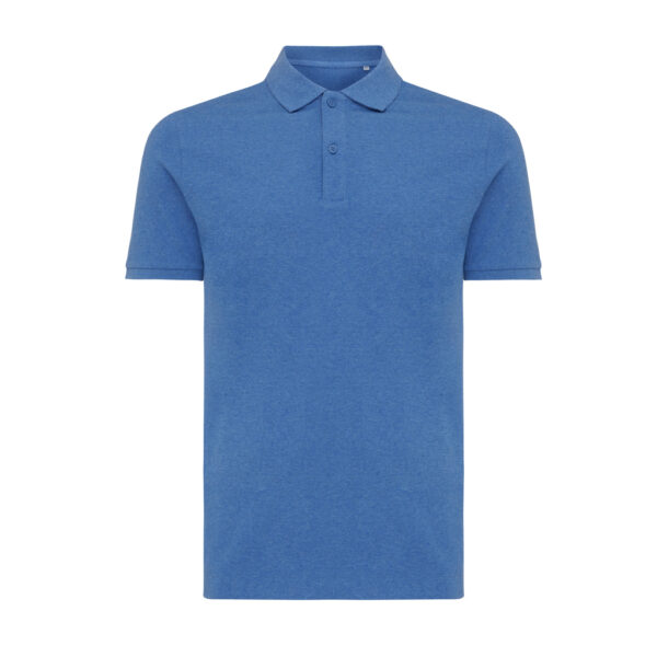 Iqoniq Yosemite recycled cotton pique polo - Heather Blue