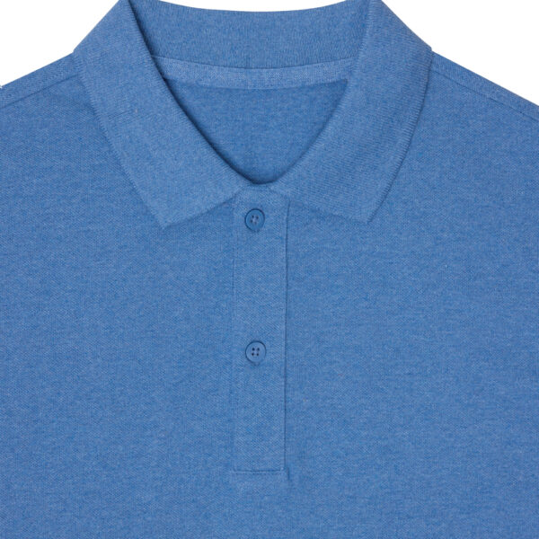 Iqoniq Yosemite recycled cotton pique polo - Heather Blue