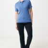 Iqoniq Yosemite recycled cotton pique polo - Heather Blue