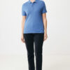 Iqoniq Yosemite recycled cotton pique polo - Heather Blue