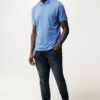 Iqoniq Yosemite recycled cotton pique polo - Heather Blue