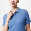 Iqoniq Yosemite recycled cotton pique polo - Heather Blue