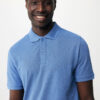 Iqoniq Yosemite recycled cotton pique polo - Heather Blue