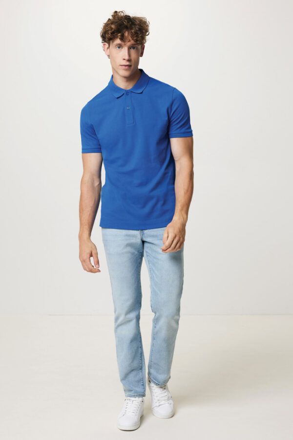 Iqoniq Yosemite recycled cotton pique polo - Royal Blue