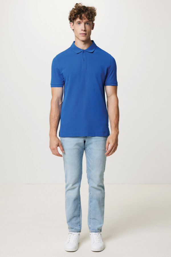 Iqoniq Yosemite recycled cotton pique polo - Royal Blue