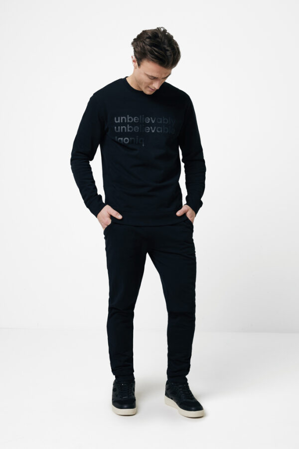 Iqoniq Zion recycled cotton crew neck - Black