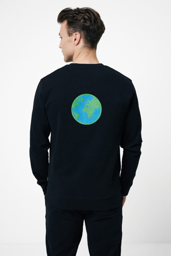 Iqoniq Zion recycled cotton crew neck - Black