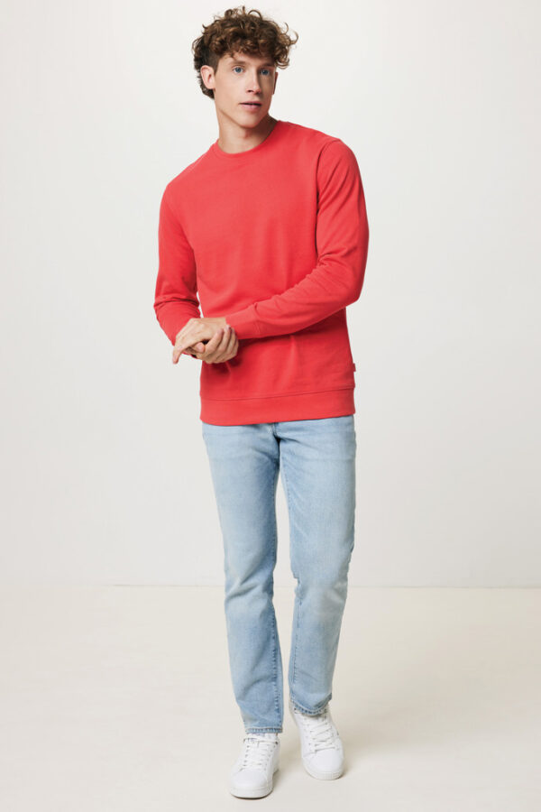 Iqoniq Zion recycled cotton crew neck - Luscious Red