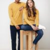 Iqoniq Zion recycled cotton crew neck - Ochre Yellow