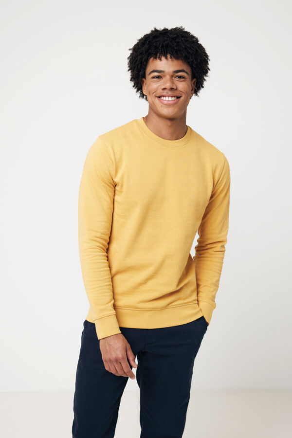 Iqoniq Zion recycled cotton crew neck - Ochre Yellow