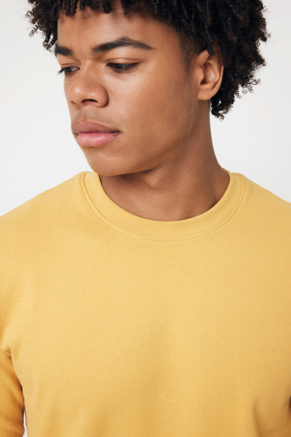 Iqoniq Zion recycled cotton crew neck - Ochre Yellow